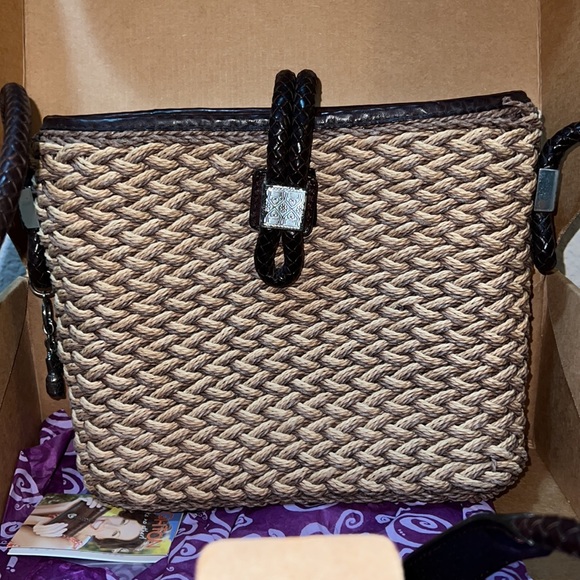 Brighton Basket Weave Handbag ECU - Picture 2 of 12
